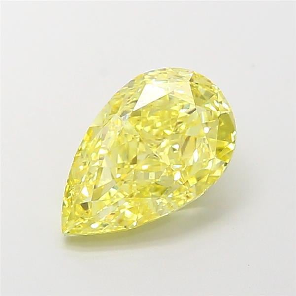 2.51 Ct. Fancy Vivid Yellow Pear Lab Grown Diamond