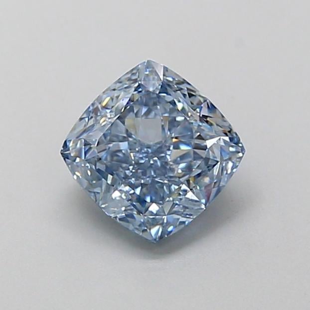 1.11 Ct. Fancy Vivid  Blue Cushion Lab Grown Diamond