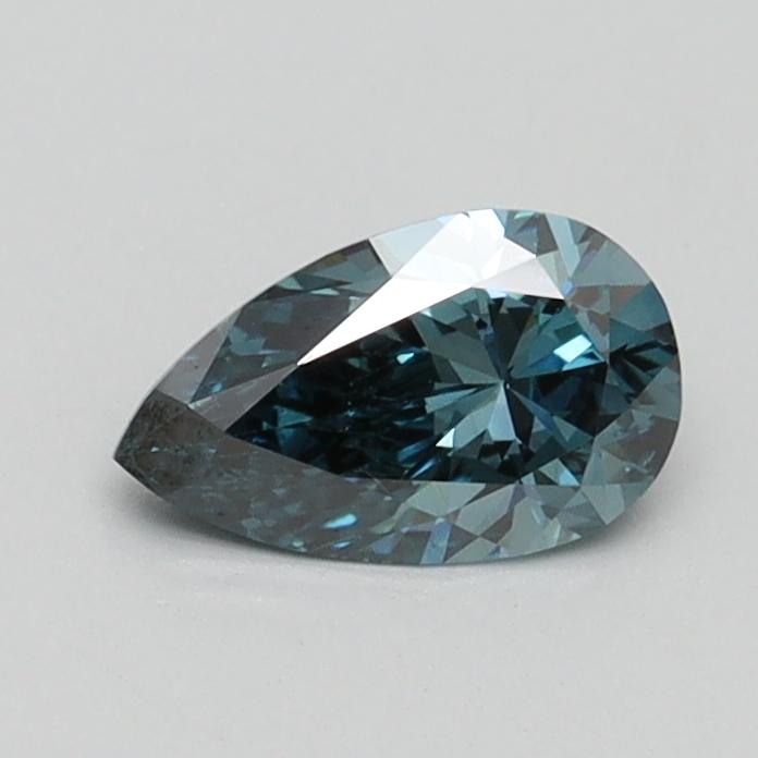 0.50 Ct. Fancy Vivid Greenish Blue Pear Lab Grown Diamond