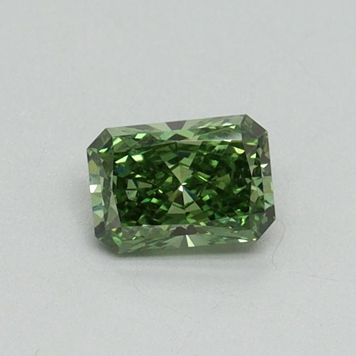 0.32 Ct. Fancy Vivid Green Radiant Lab Grown Diamond