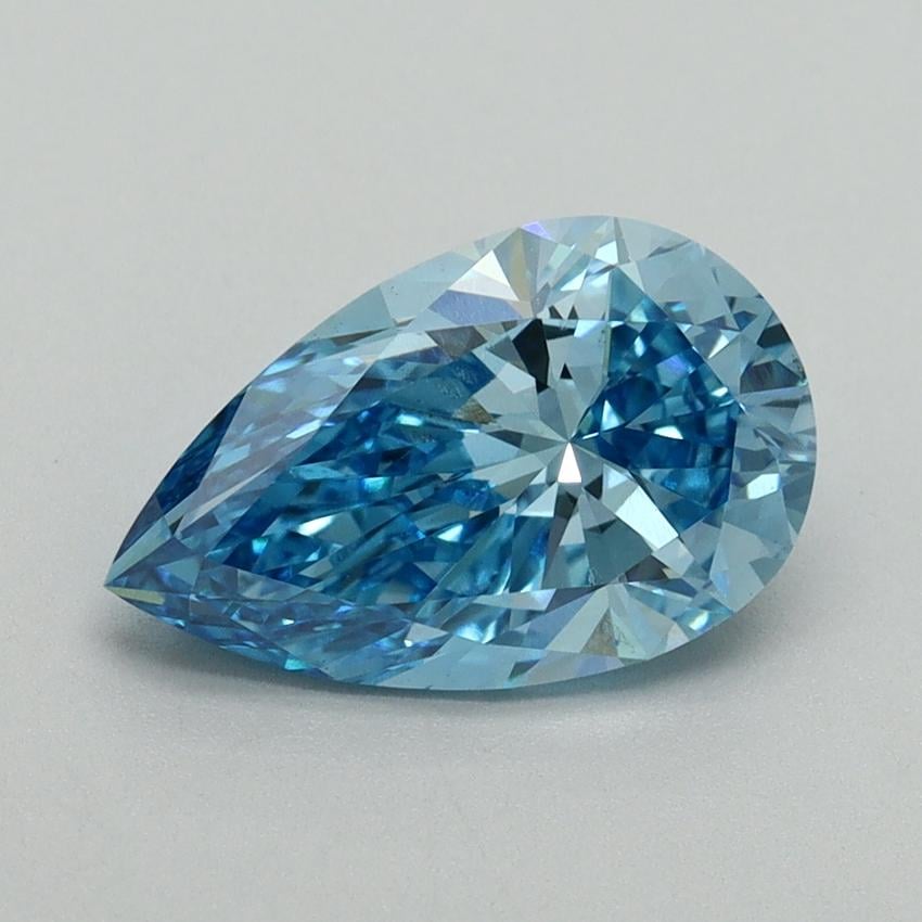 2.02 Ct. Fancy Vivid Blue Pear Lab Grown Diamond