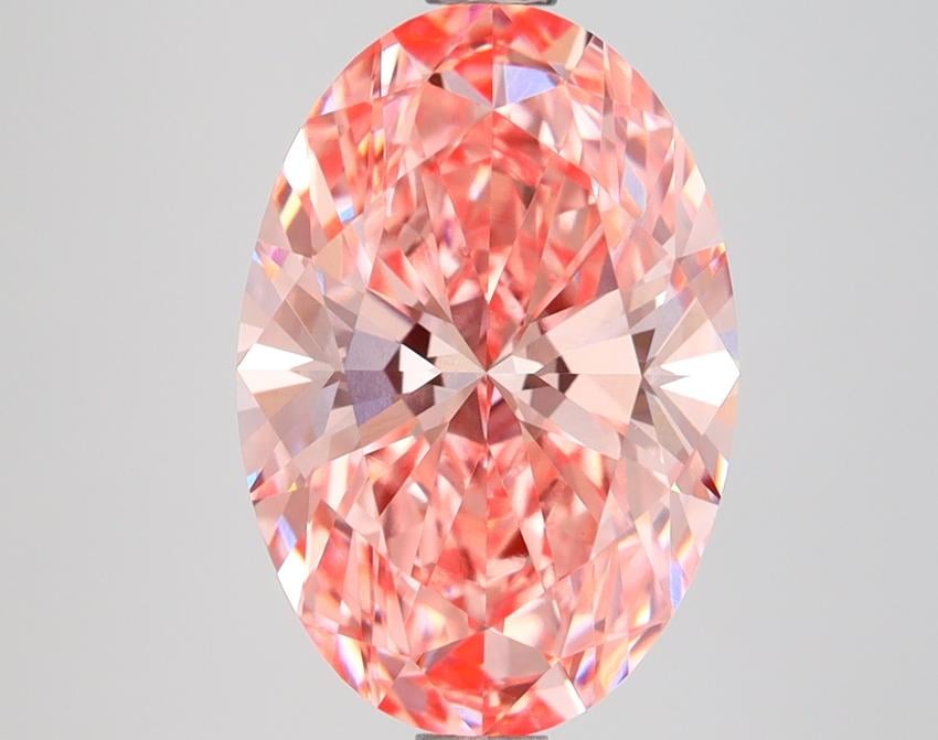 2.96 Ct. Fancy Vivid Pink Oval Lab Grown Diamond