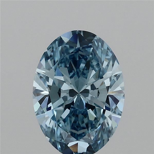 2.00 Ct. Fancy Vivid  Blue Oval Lab Grown Diamond