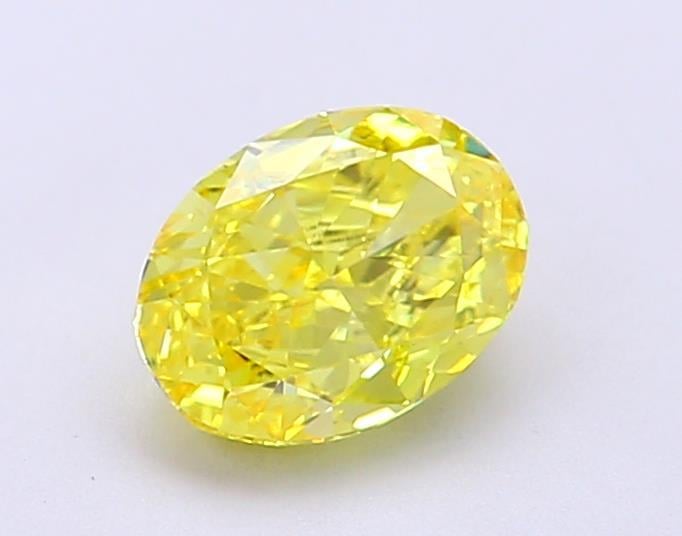1.08 Ct. Fancy Vivid  Yellow Oval Lab Grown Diamond