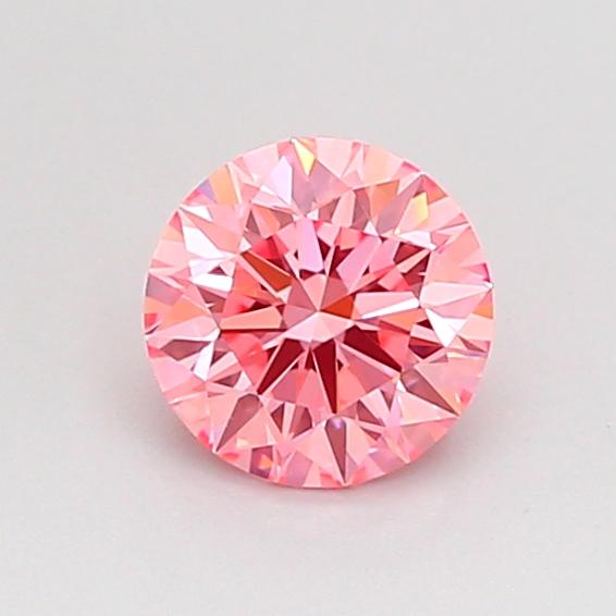 0.59 Ct. Fancy Vivid Pink Round Lab Grown Diamond