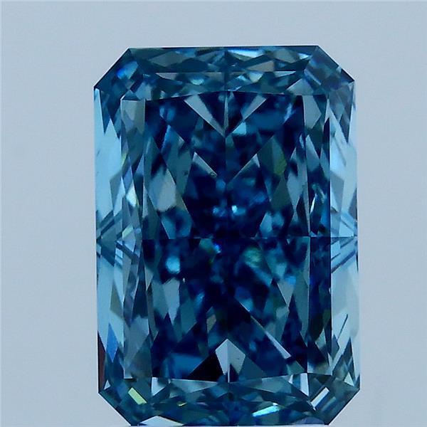 3.04 Ct. Fancy Vivid Blue Radiant Lab Grown Diamond