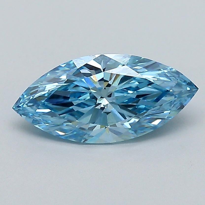1.54 Ct. Fancy Vivid  Blue Marquise Lab Grown Diamond