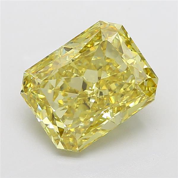 7.09 Ct. Fancy Intense Yellow Radiant Lab Grown Diamond