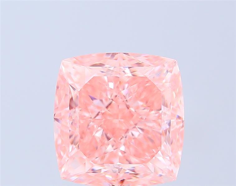 5.25 Ct. Fancy Vivid Pink Cushion Lab Grown Diamond
