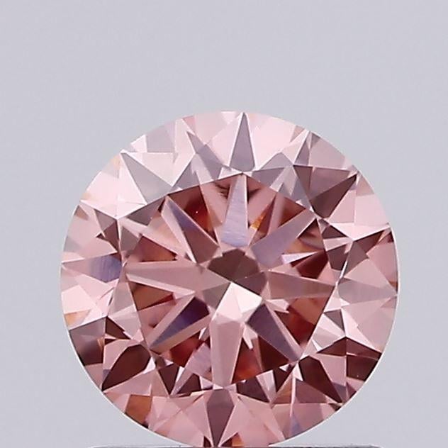 0.93 Ct. Fancy Vivid Pink Round Lab Grown Diamond