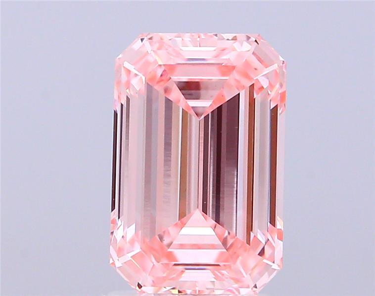 3.06 Ct. Fancy Intense Pink Emerald Lab Grown Diamond