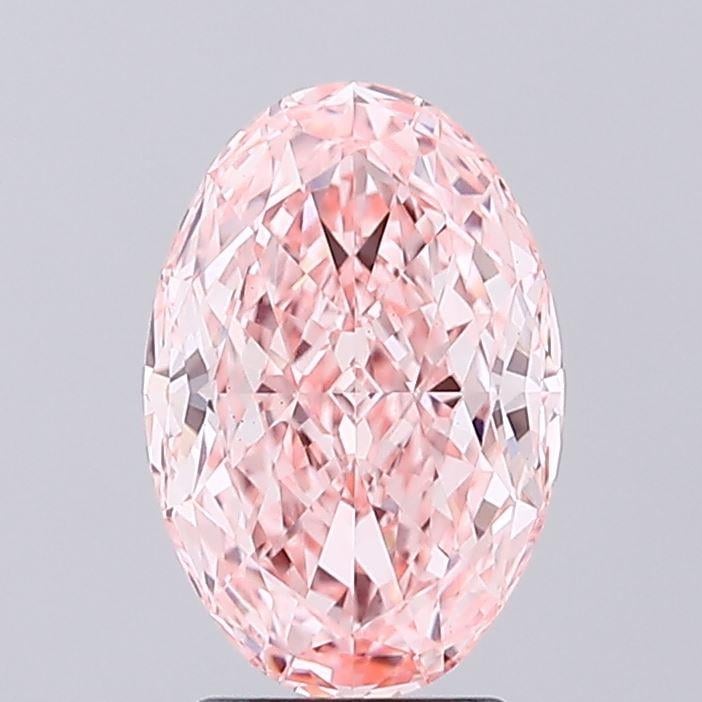 2.71 Ct. Fancy Vivid Pink Oval Lab Grown Diamond