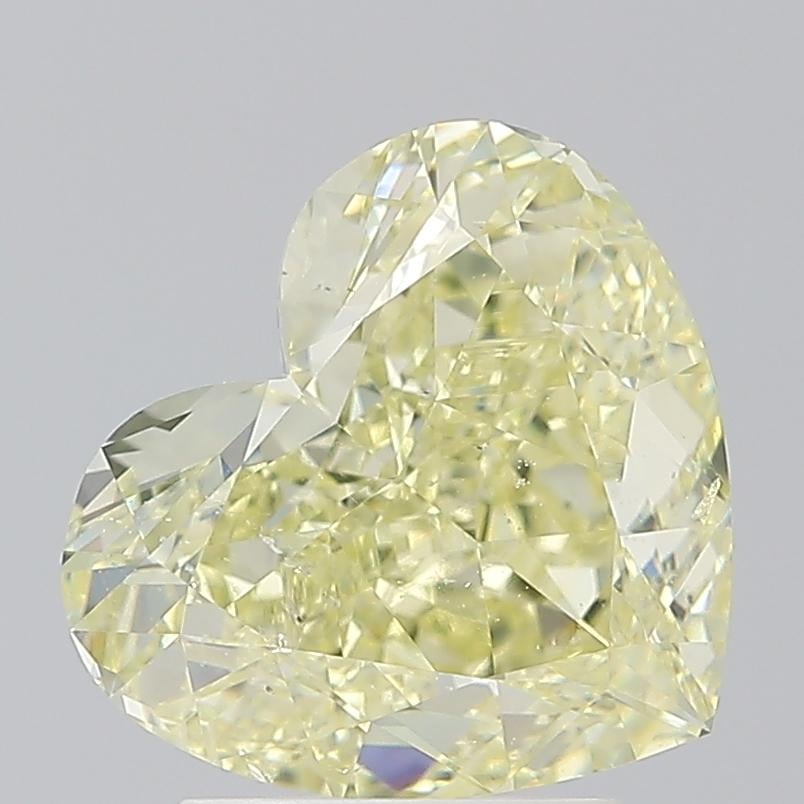 3.03 Ct. Fancy Light  Yellow Heart Diamond