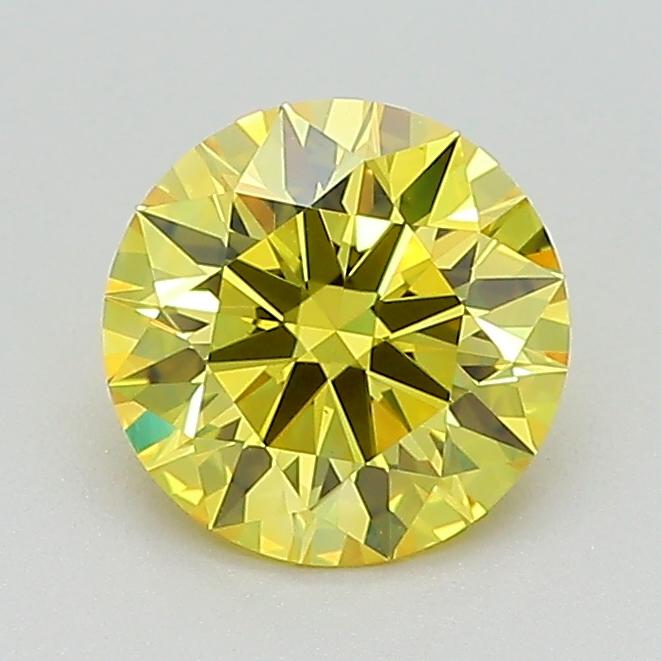 1.03 Ct. Fancy Vivid Yellow Round Lab Grown Diamond