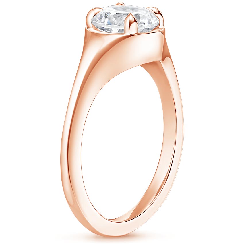 14K Rose Gold Insignia Ring, large side view