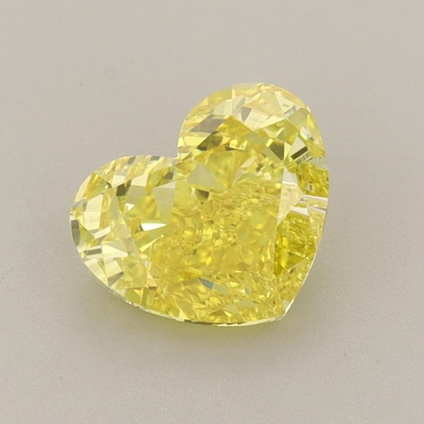 1.31 Ct. Fancy Vivid  Yellow Heart Lab Grown Diamond