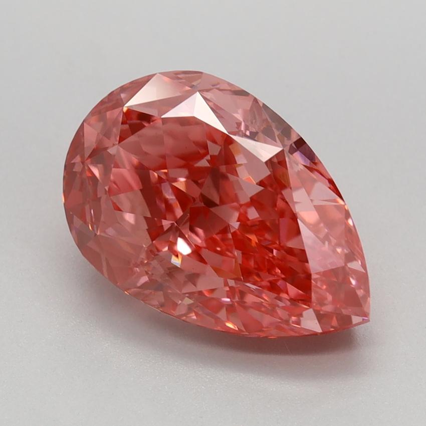 2.88 Ct. Fancy Vivid Pink Pear Lab Grown Diamond