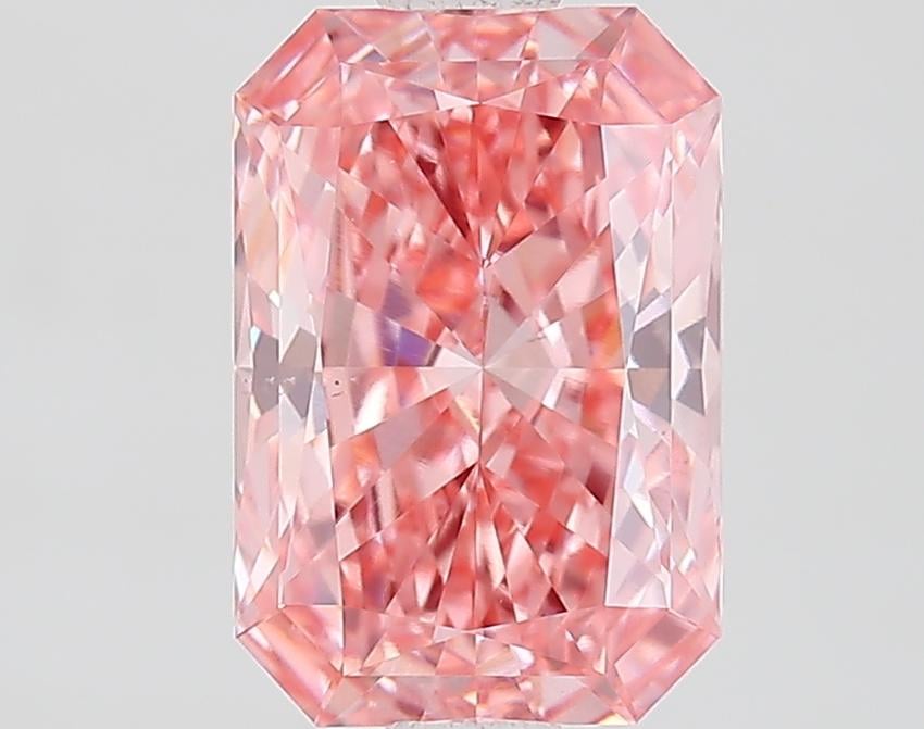 1.52 Ct. Fancy Vivid Pink Radiant Lab Grown Diamond