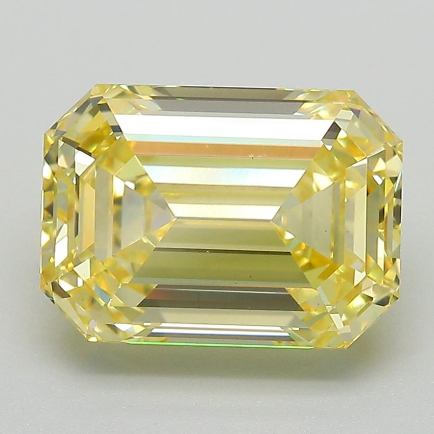 4.57 Ct. Fancy Intense Yellow Emerald Lab Grown Diamond