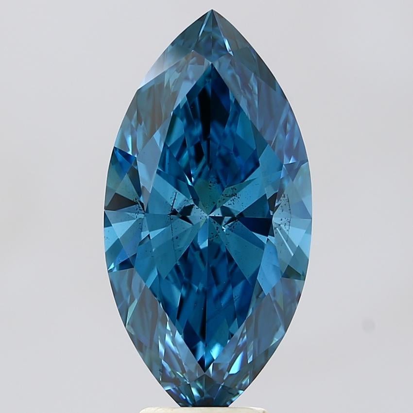 5.09 Ct. Fancy Vivid Blue Marquise Lab Grown Diamond