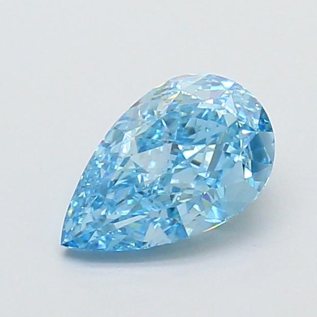 1.08 Ct. Fancy Vivid Blue Pear Lab Grown Diamond