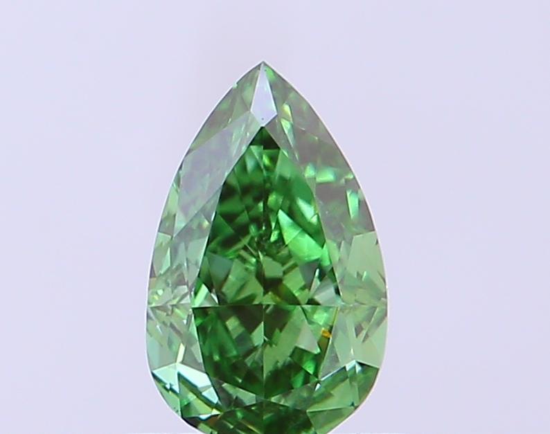 0.57 Ct. Fancy Vivid Green Pear Lab Grown Diamond