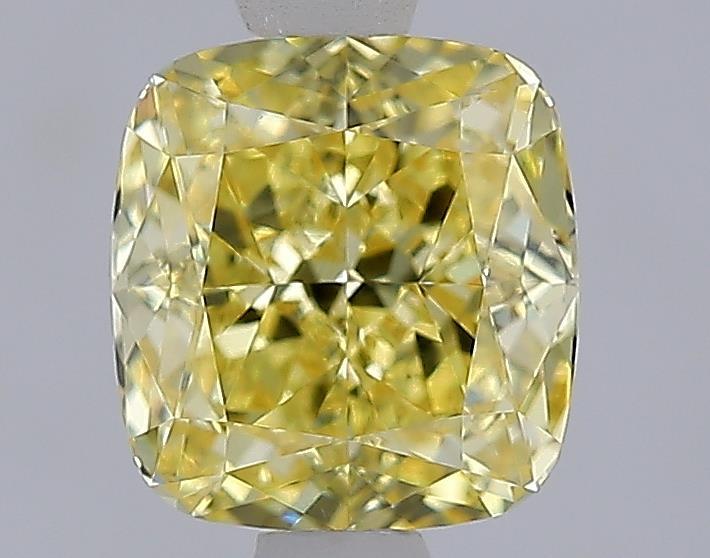 1.56 Ct. Fancy Vivid Yellow Yellow Cushion Lab Grown Diamond