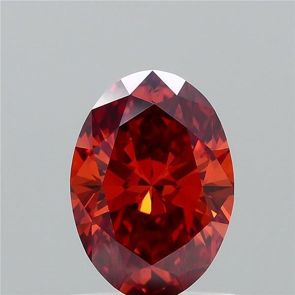 1.02 Ct. Fancy Intense Brownish Orange Oval Lab Grown Diamond