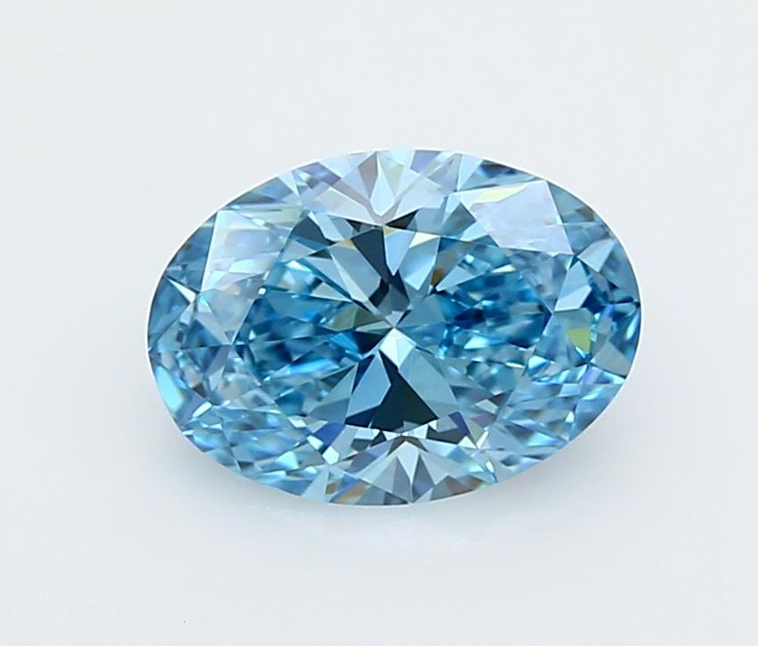 2.18 Ct. Fancy Vivid  Blue Oval Lab Grown Diamond