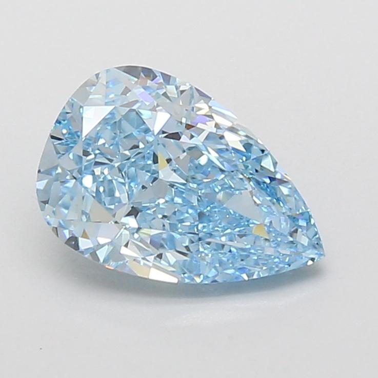 2.09 Ct. Fancy Vivid Blue Pear Lab Grown Diamond