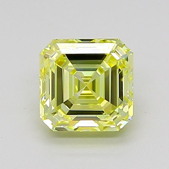 1.06 Ct. Fancy Vivid None Yellow Asscher Lab Grown Diamond