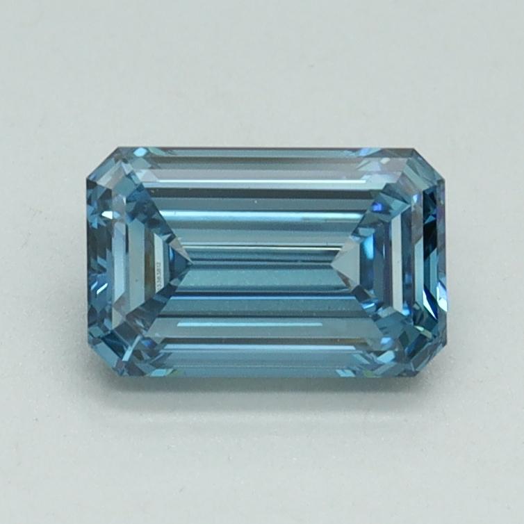 0.90 Ct. Fancy Vivid Blue Emerald Lab Grown Diamond