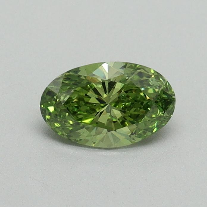 0.37 Ct. Fancy Vivid Green Oval Lab Grown Diamond