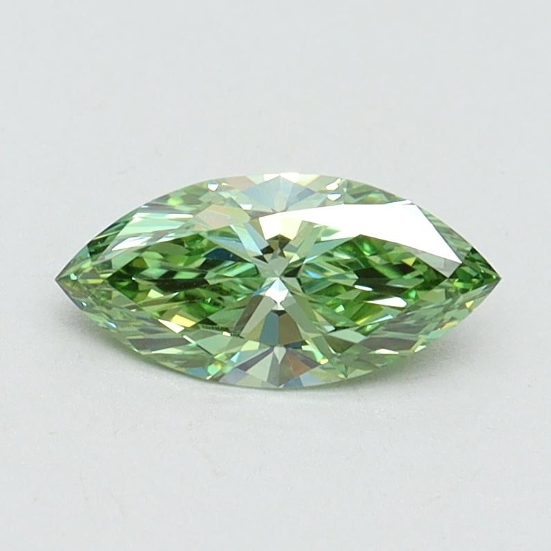 0.53 Ct. Fancy Vivid Green Marquise Lab Grown Diamond