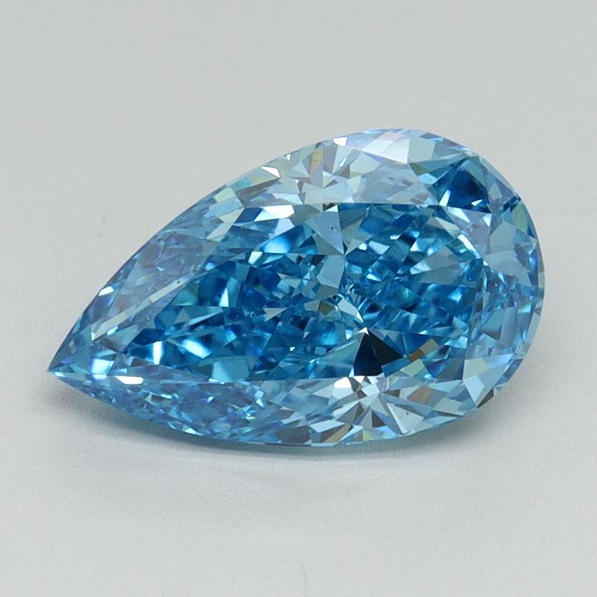 2.01 Ct. Fancy Vivid Blue Pear Lab Grown Diamond
