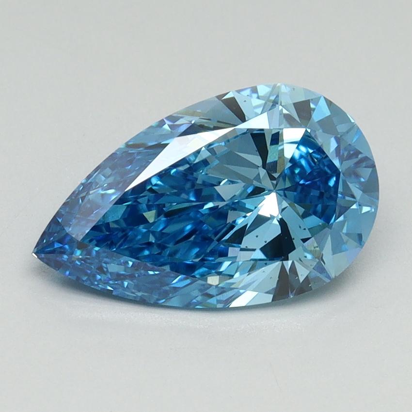 2.07 Ct. Fancy Vivid Blue Pear Lab Grown Diamond