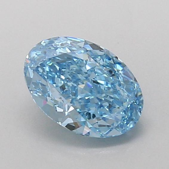 1.00 Ct. Fancy Vivid Blue Oval Lab Grown Diamond