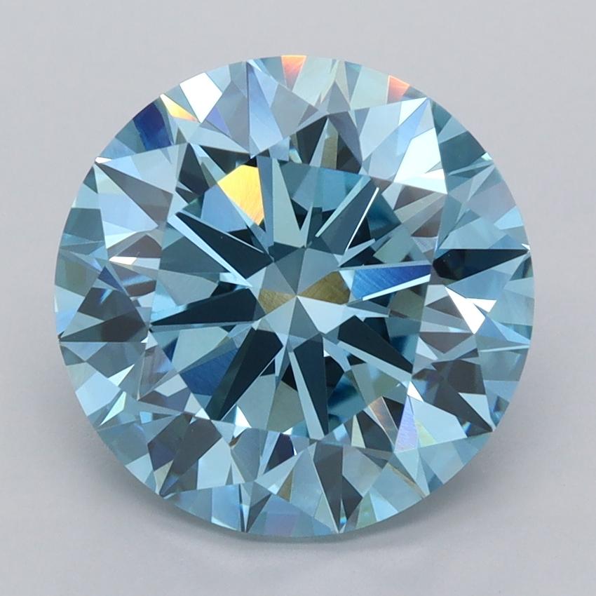 4.99 Ct. Fancy Vivid  Blue Round Lab Grown Diamond