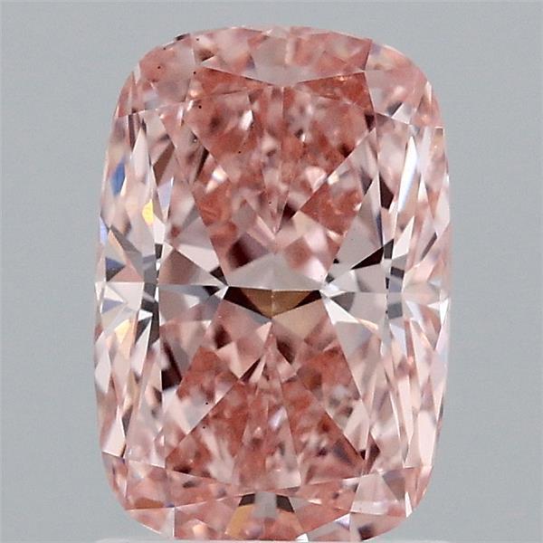 1.62 Ct. Fancy Vivid  Pink Cushion Lab Grown Diamond