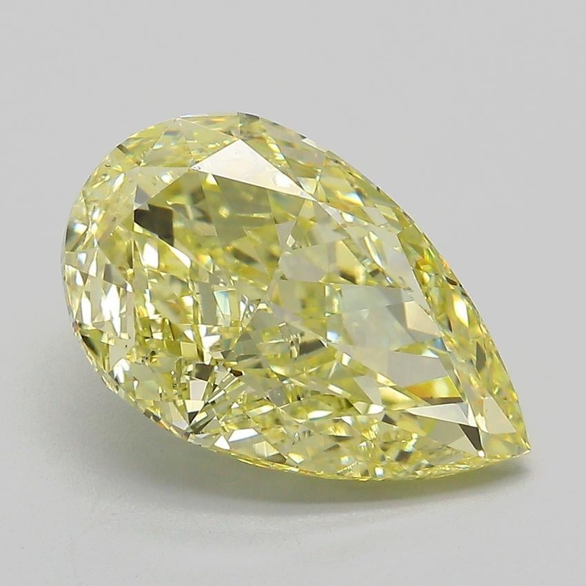 5.00 Ct. Fancy Intense  Yellow Pear Lab Grown Diamond