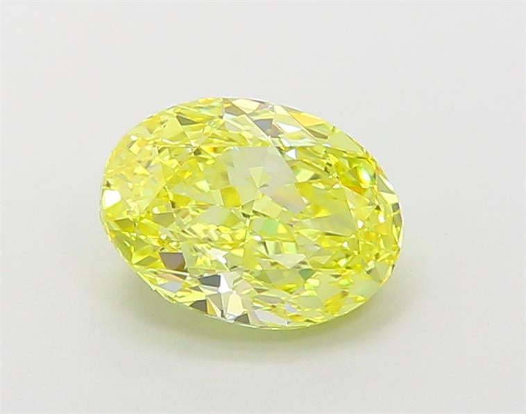 2.01 Ct. Fancy Vivid  Yellow Oval Lab Grown Diamond