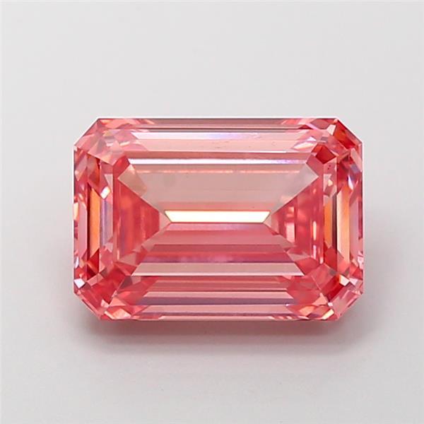 5.20 Ct. Fancy Vivid Pink Emerald Lab Grown Diamond