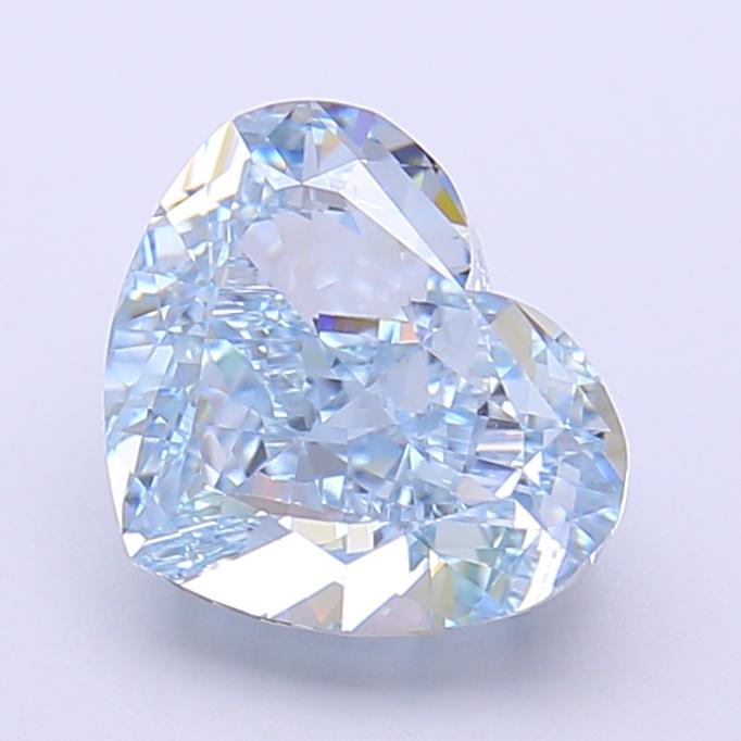 3.01 Ct. Fancy Intense  Blue Heart Lab Grown Diamond