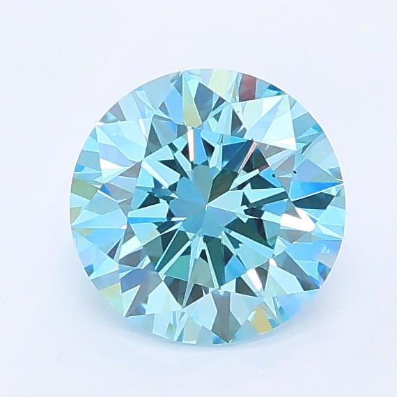 1.01 Ct. Fancy Vivid Blue Round Lab Grown Diamond
