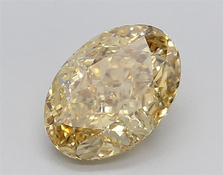 1.71 Ct. Fancy Vivid Yellow Oval Lab Grown Diamond