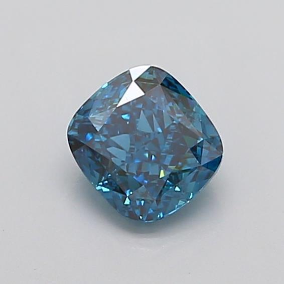 1.21 Ct. Fancy Vivid Blue Cushion Lab Grown Diamond