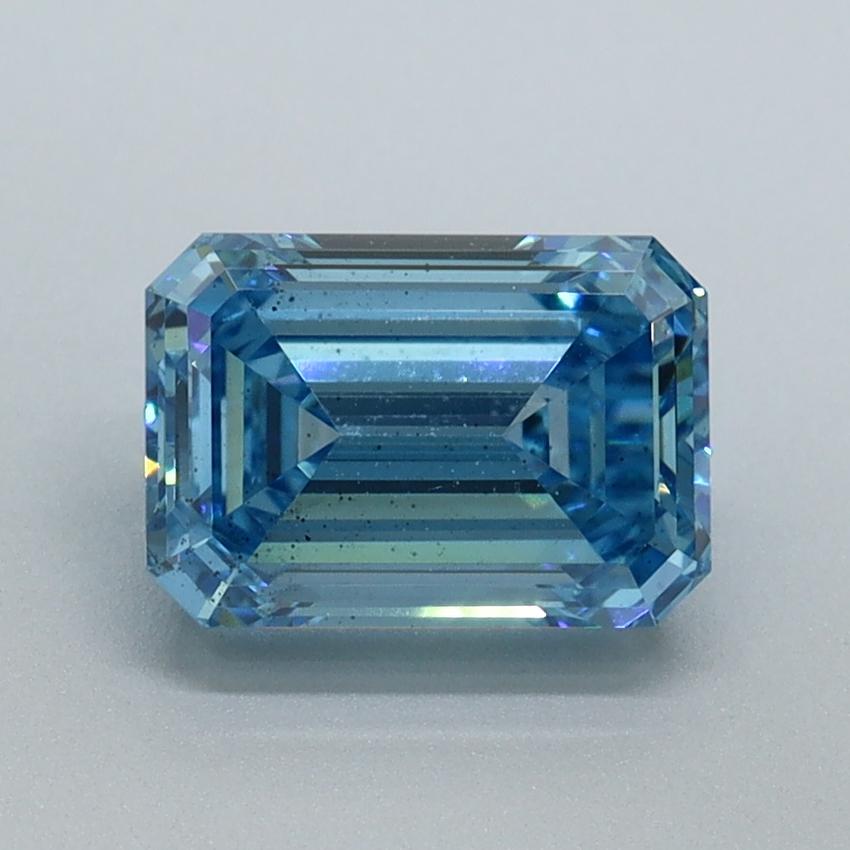 1.51 Ct. Fancy Vivid Malibu Blue Emerald Lab Grown Diamond