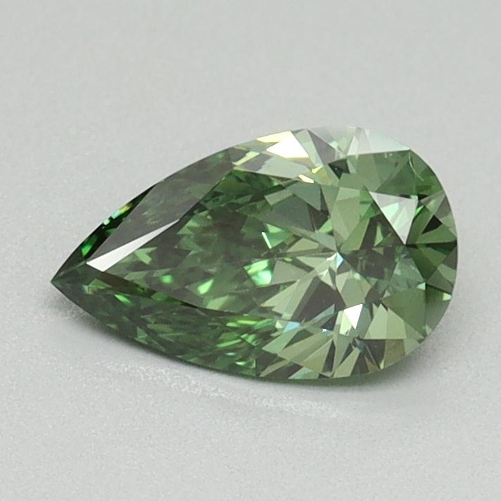 0.62 Ct. Fancy Vivid Green Pear Lab Grown Diamond