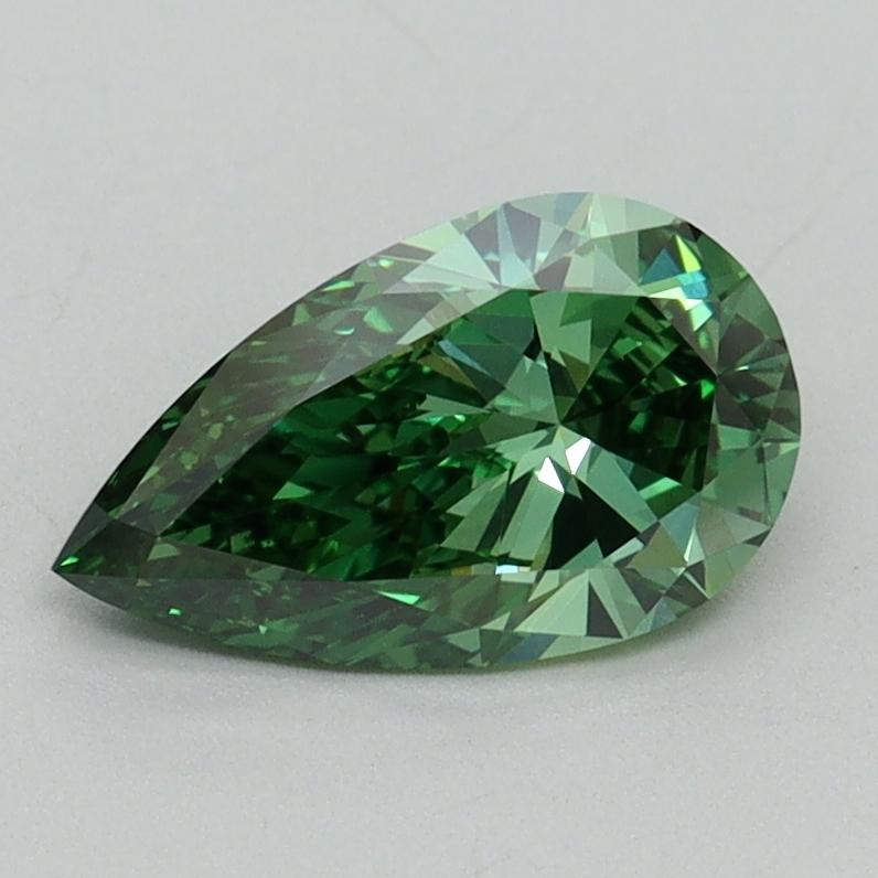 1.01 Ct. Fancy Vivid Green Pear Lab Grown Diamond