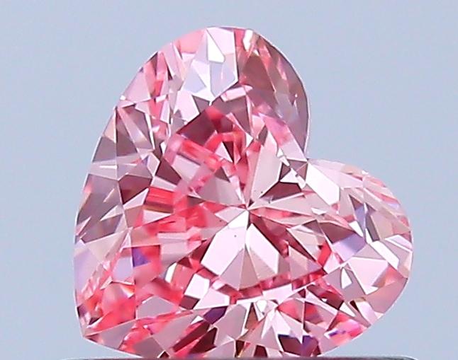 0.49 Ct. Fancy Vivid Pink Heart Lab Grown Diamond